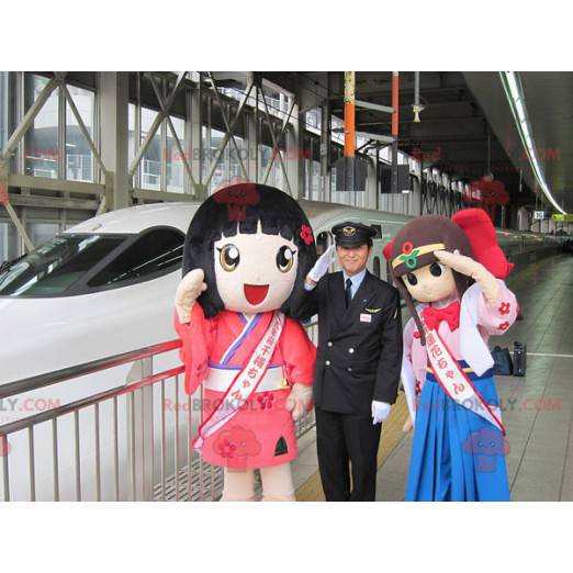 2 maskoter av japanske mangajenter - Redbrokoly.com