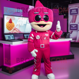 Magenta Pop Corn mascotte...