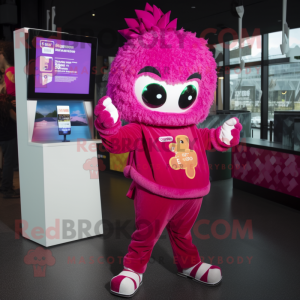 Magenta Pop Corn mascotte...