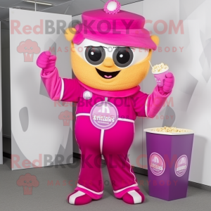 Magenta Pop Corn mascotte...