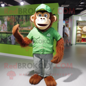 Groene orang-oetan mascotte...