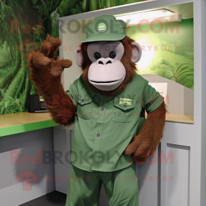 Groene orang-oetan mascotte...