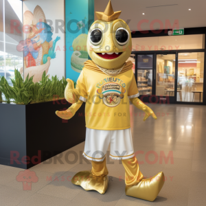 Guld Ceviche maskot kostume...
