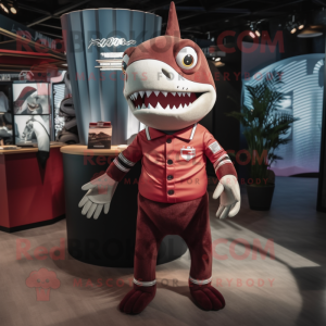 Maroon Shark mascotte...