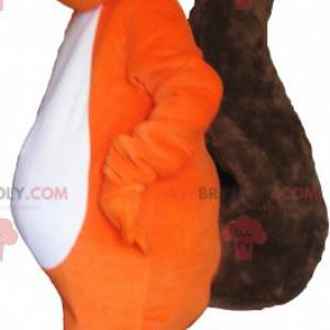 Mascote gigante esquilo laranja e marrom - Redbrokoly.com