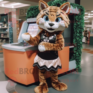 Brun Bobcat maskot kostume...