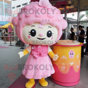 Pink Dim Sum maskot kostume...