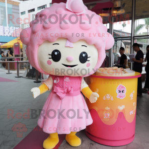 Roze Dim Sum mascotte...