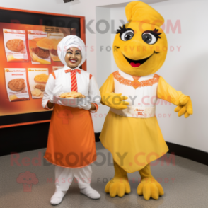 nan Butter Chicken mascot costume character dressed with a Dress Shirt and Anklets