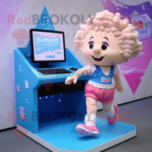nan Computer mascot costume character dressed with a Running Shorts and Hairpins