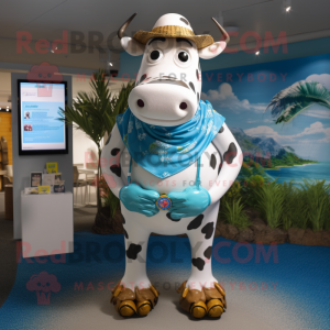 Cyan Hereford Cow mascotte...