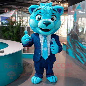 Mascotte de Tigre Turquoise...