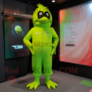 Lime Green Crow maskot...