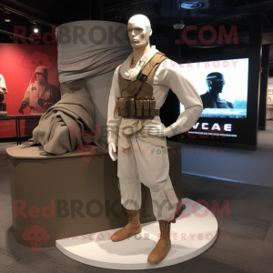Hvit Gi Joe maskot drakt...