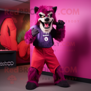 Magenta Weerwolf mascotte...