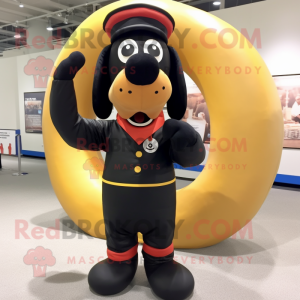 Black Hot Dog maskot drakt...