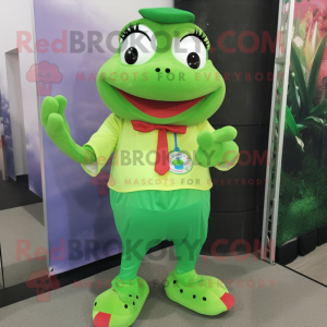Grønn frosk maskot kostyme...
