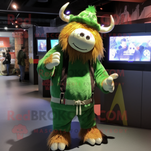 Green Yak mascotte kostuum...