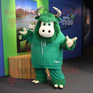 Green Yak mascotte kostuum...