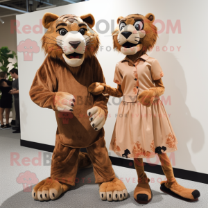 Rust Smilodon maskot kostym...