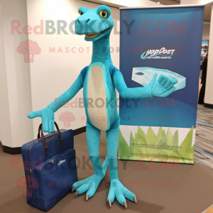 Cyan Coelophysis maskot...