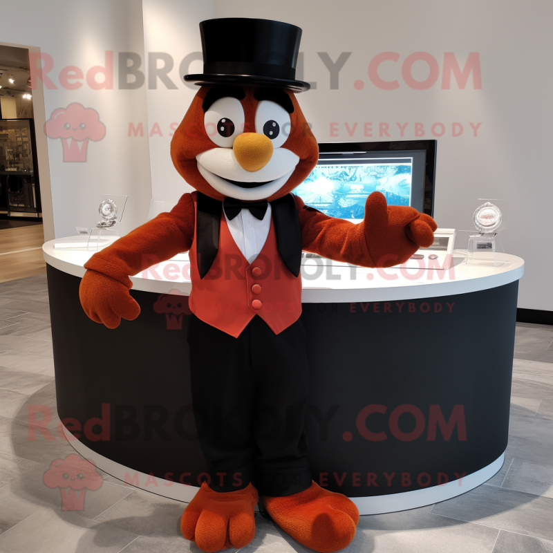 Rust Bracelet mascot costume character dressed with a Tuxedo and Cufflinks Rust Bracelet mascot costume character dressed with a Tuxedo and Cufflinks