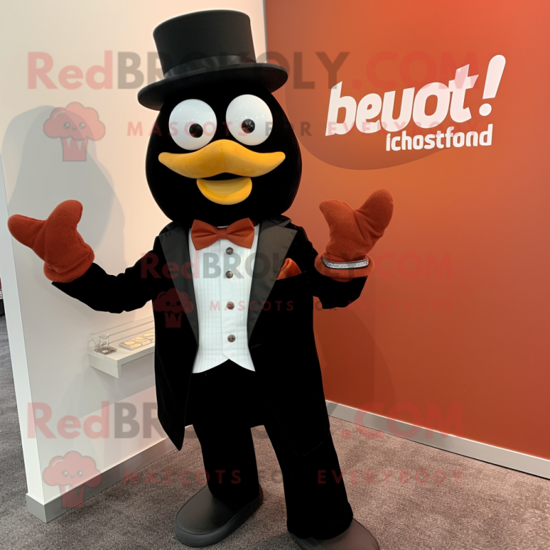 Rust Bracelet mascot costume character dressed with a Tuxedo and Cufflinks Rust Bracelet mascot costume character dressed with a Tuxedo and Cufflinks