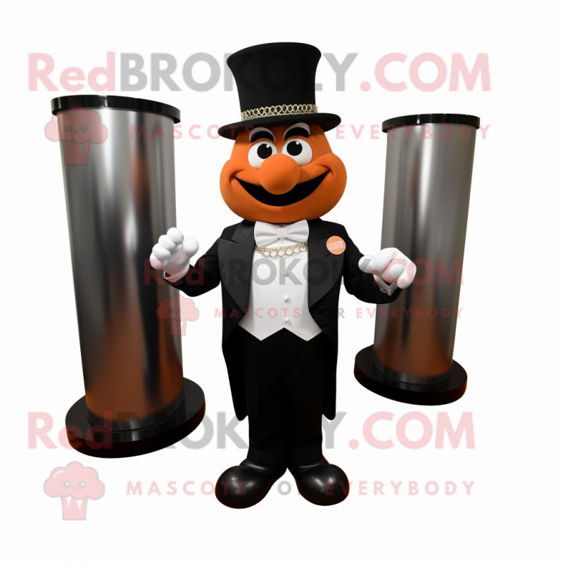 Rust Bracelet mascot costume character dressed with a Tuxedo and Cufflinks Rust Bracelet mascot costume character dressed with a Tuxedo and Cufflinks