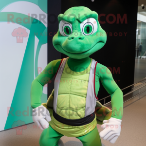 Grön sköldpadda maskot...