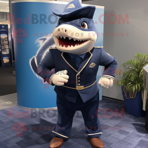 Navy Shark mascotte kostuum...