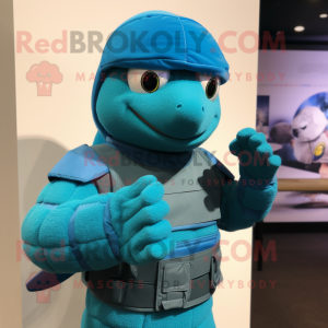 Cyan Para Commando mascotte...