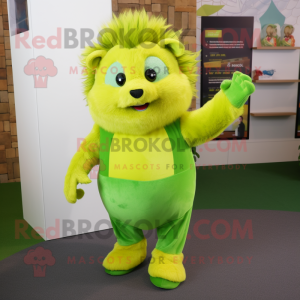 Lime Green Hedgehog maskot...