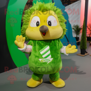 Lime Green Hedgehog maskot...