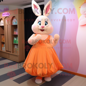 Peach Rabbit maskot kostume...