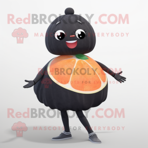 Svart grapefrukt maskot...