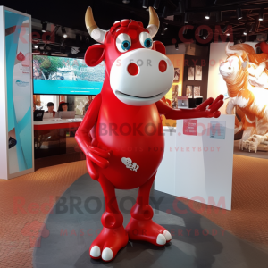 Red Cow maskot kostume...