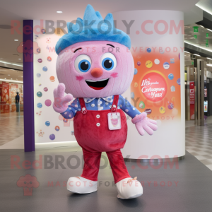 nan Candy mascot costume character dressed with a Jeans and Tote bags