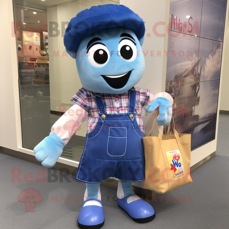 nan Candy mascot costume character dressed with a Jeans and Tote bags nan Candy mascot costume character dressed with a Jeans and Tote bags