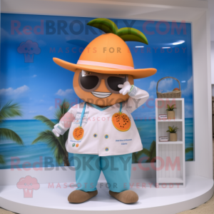 Peach Doctor mascot costume character dressed with a Swimwear and Belts