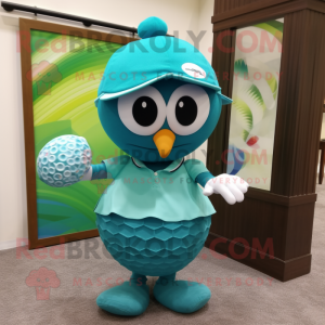 Postava maskota Teal Golf...