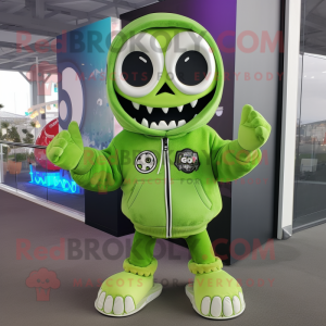 Lime Green Skull mascotte...