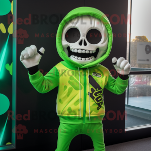 Lime Green Skull mascotte...