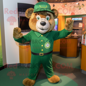 Green Bear maskot kostume...