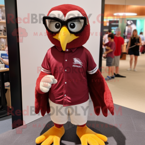 Maroon Falcon maskot drakt...