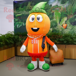 Orange Rädisa maskot kostym...