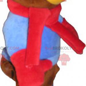 Mascotte dell'orsacchiotto marrone. orsacchiotto di peluche -