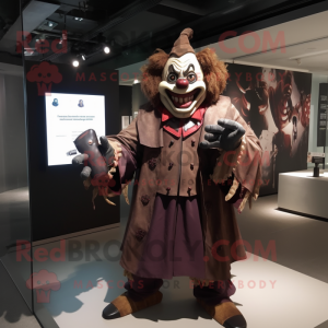 Brown Evil Clown mascotte...