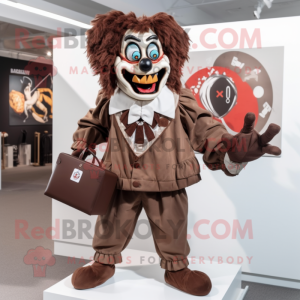 Brown Evil Clown mascotte...