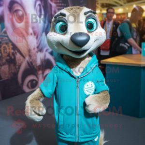 Teal Meerkat mascotte...