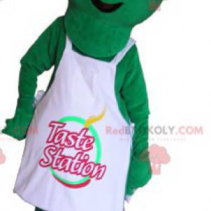 Alien mascot dressed in chef's outfit - Redbrokoly.com